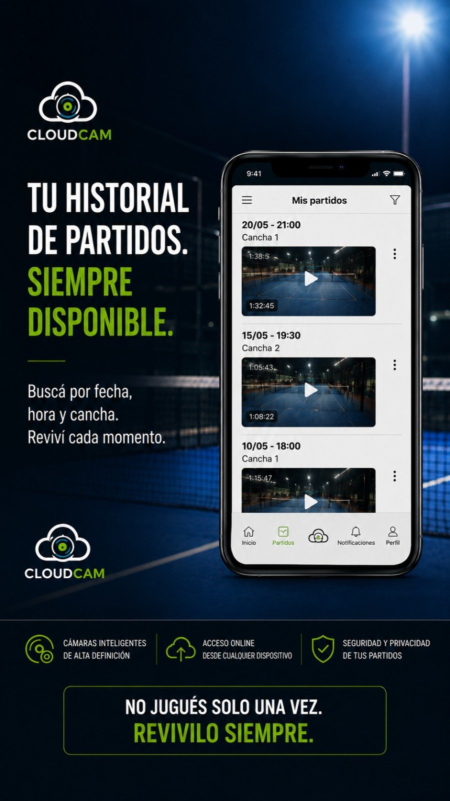 CloudCam para complejos deportivos